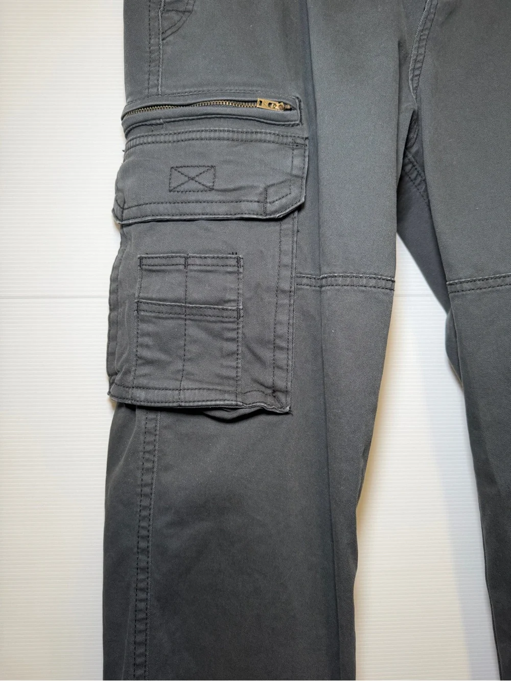 Hollister Loose Cargo Pants Men’s 32x32 Dark Gray Utility Zip Pocket Cargo Pants